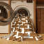 Machine Washable Trellis Brown Area Rug-1693950652