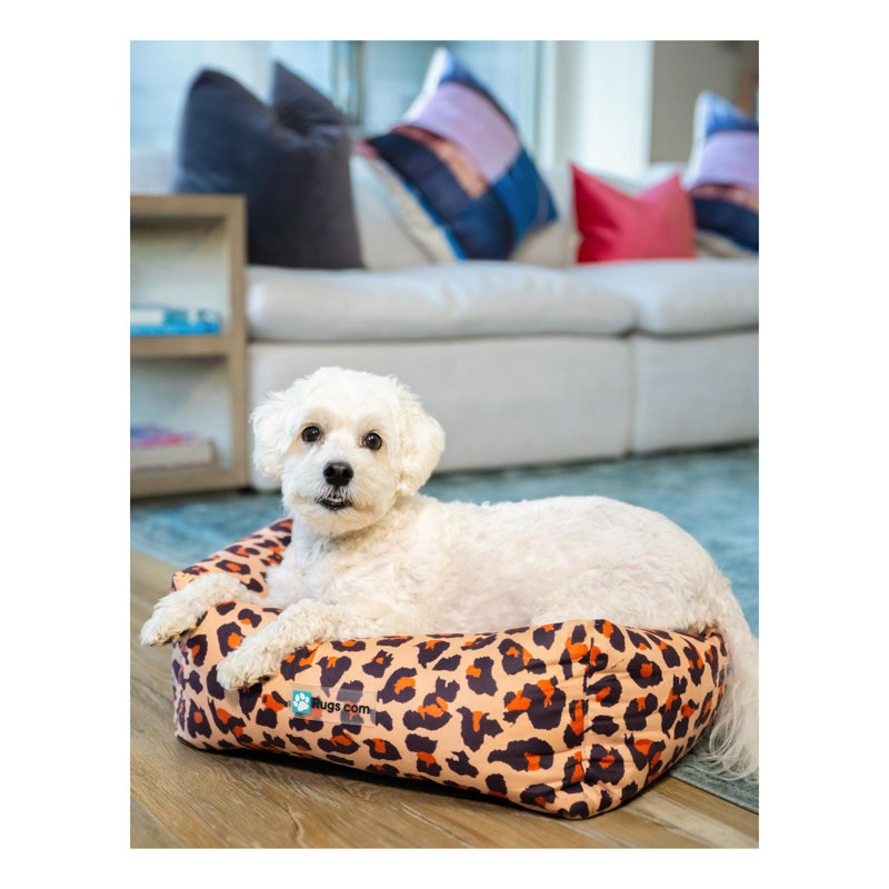 Tapis pour lit de qualité supérieure Rugs.com, H 7,5 po x l 33 po x P 39 po, Imprimé animal beige / noir / orange