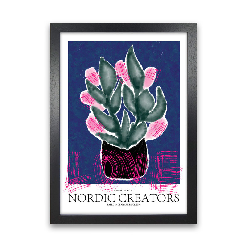 Flowers Love - Print, Black Framed, 42cm H x 29.7cm W x 3cm D