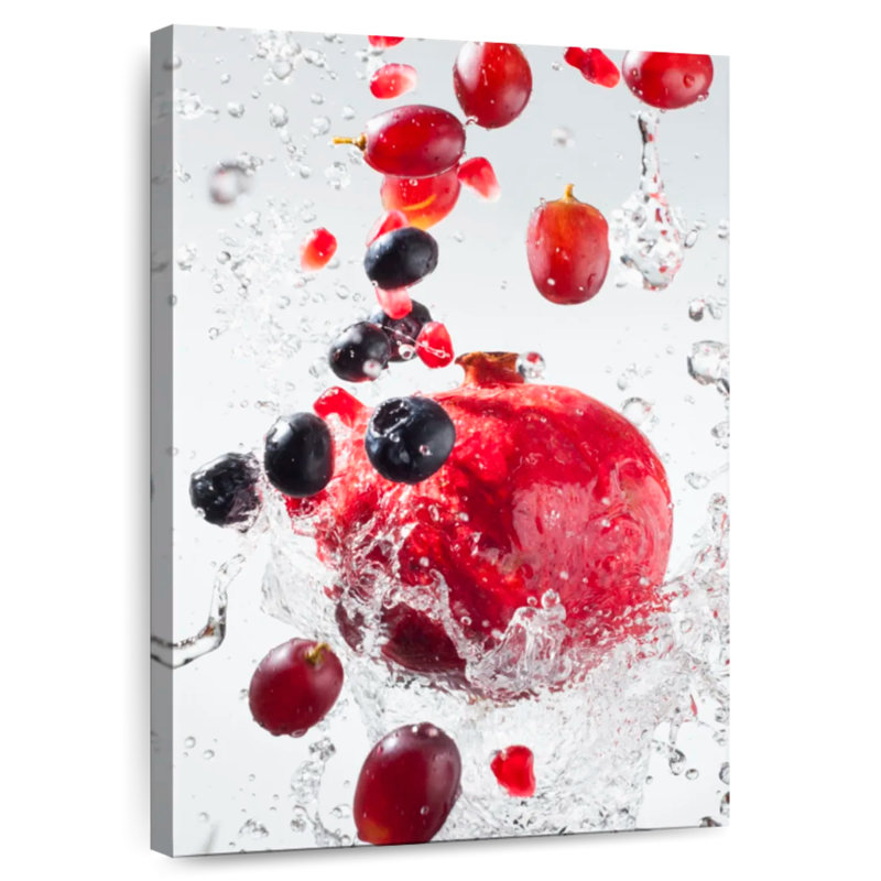 Yarlin fruits éclaboussures d'eau, H 51 po x l 34 po