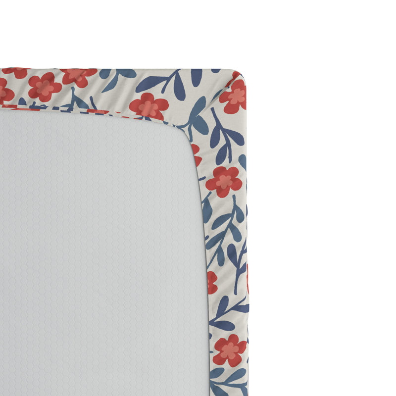 Microfiber Floral Fitted Sheet, Twin XL Fitted Sheet