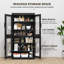 Armoire de rangement pour garde-manger de 62 po avec portes réglables en verre Trumann-1202437641