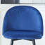 Tabouret de bar rembourré en velours confortable avec conception ergonomique et structure métallique stable