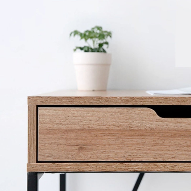 Bureau simple et moderne à double tiroir, H 29,92 po x l 39,37 po x P 23,62 po