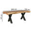 Maloof Acacia Rectangular Wood Top Dining Table-26344111