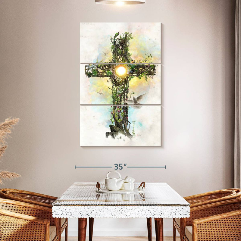 Adella, la croix du Christ, H 50 po x l 32 po
