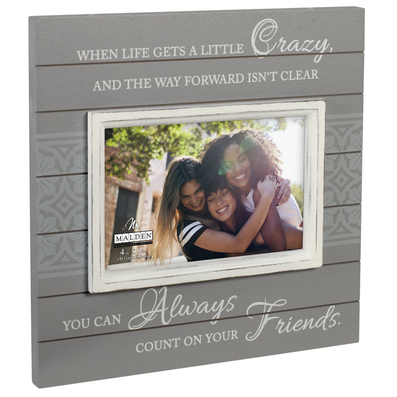 Gray Solid Wood Embossed Picture Frame