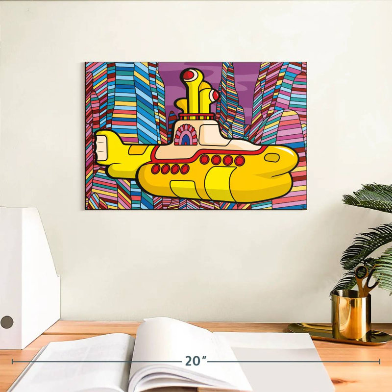 Mehar Yellow Submarine II, 8" H x 12" W