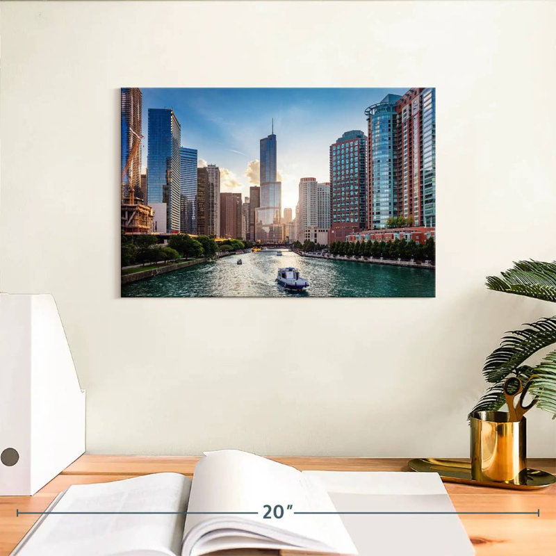 Sirci Chicago Riverscape, H 8 po x l 12 po