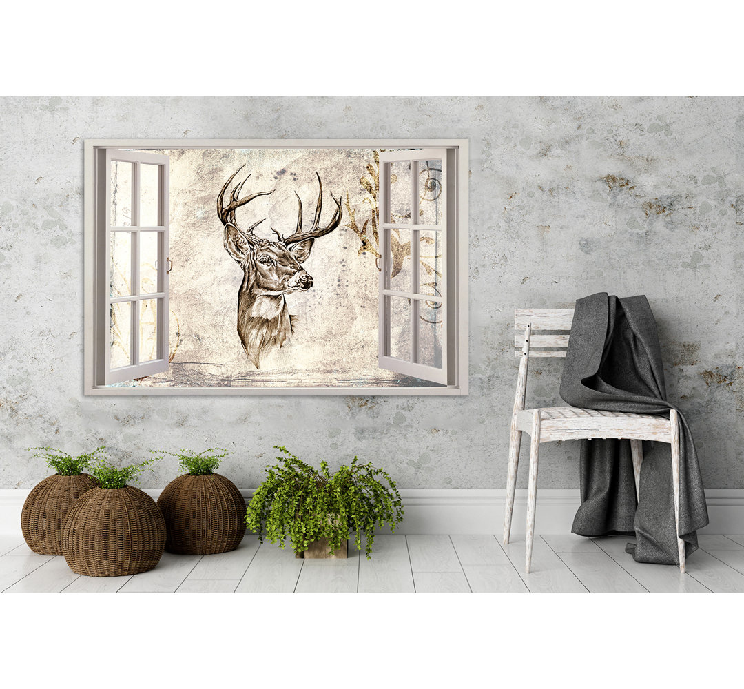 Leinwandbild Print, Beige Animals