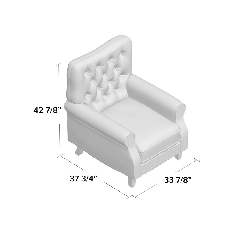 Fauteuil inclinable manuel standard de 33,85 po de large Galindo
