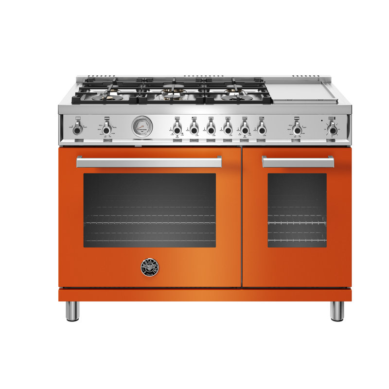 Bertazzoni 48'' W Free Standing Range, Arancio