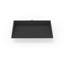 Lavabo de salle de bain encastré en pierre noire encastré en résine de 25,2 po x 16,1 po Badeloft UB-04-L-MBLK-138187392