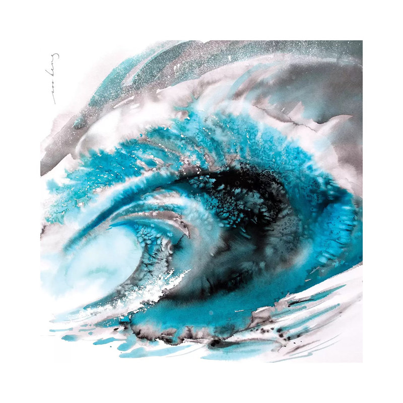 Roaring Waves II by Soo Beng Lim - Wrapped Canvas Gallery-Wrapped Canvas Giclée, 30.48 cm H x 30.48 cm W