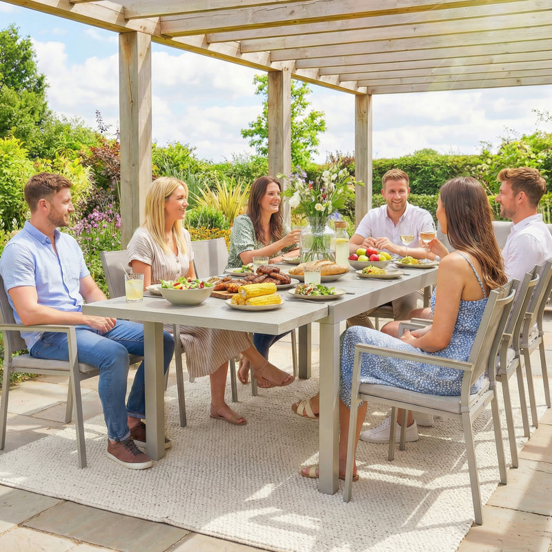 Rectangular Outdoor Dining Table , 214cm cm W 85cm cm D