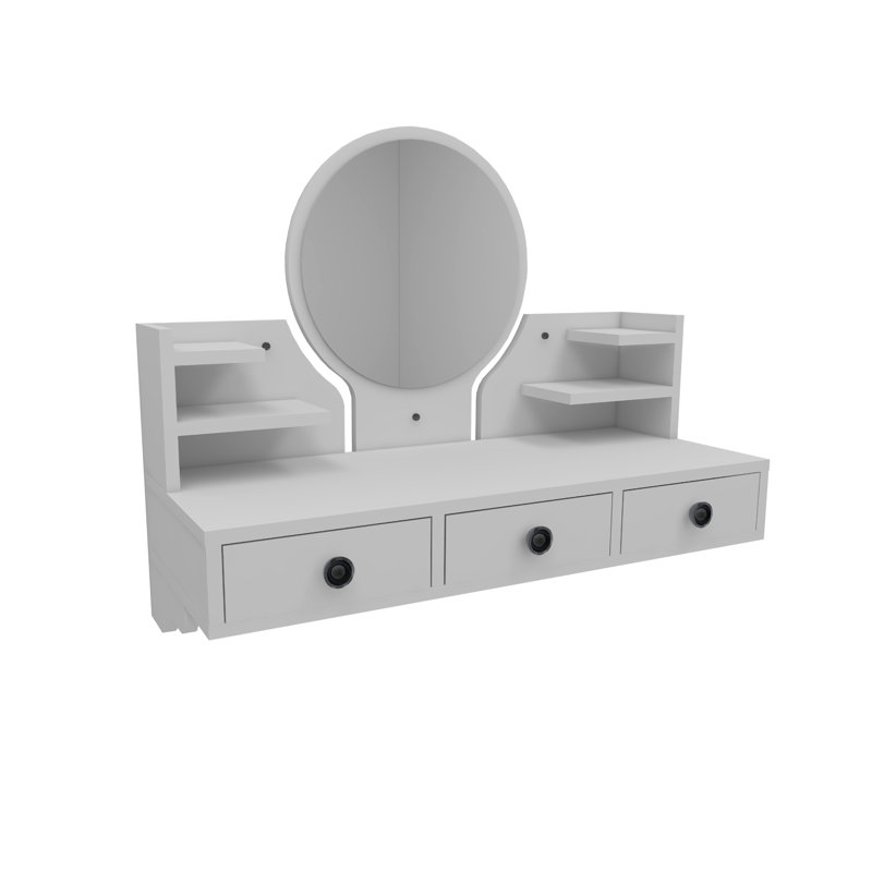 Dressing Table with Mirror Aanika, White