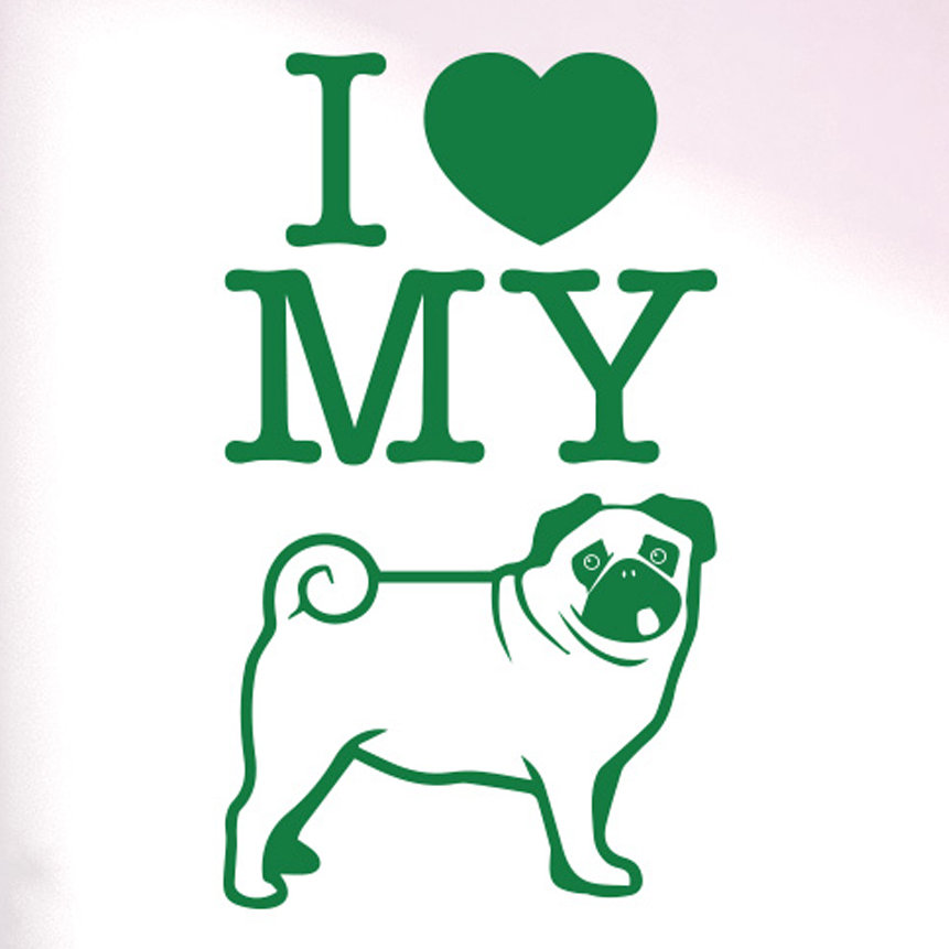 I Love My Dog Wall Sticker