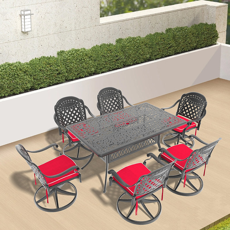 Meubles de jardin en aluminium coulé, 6