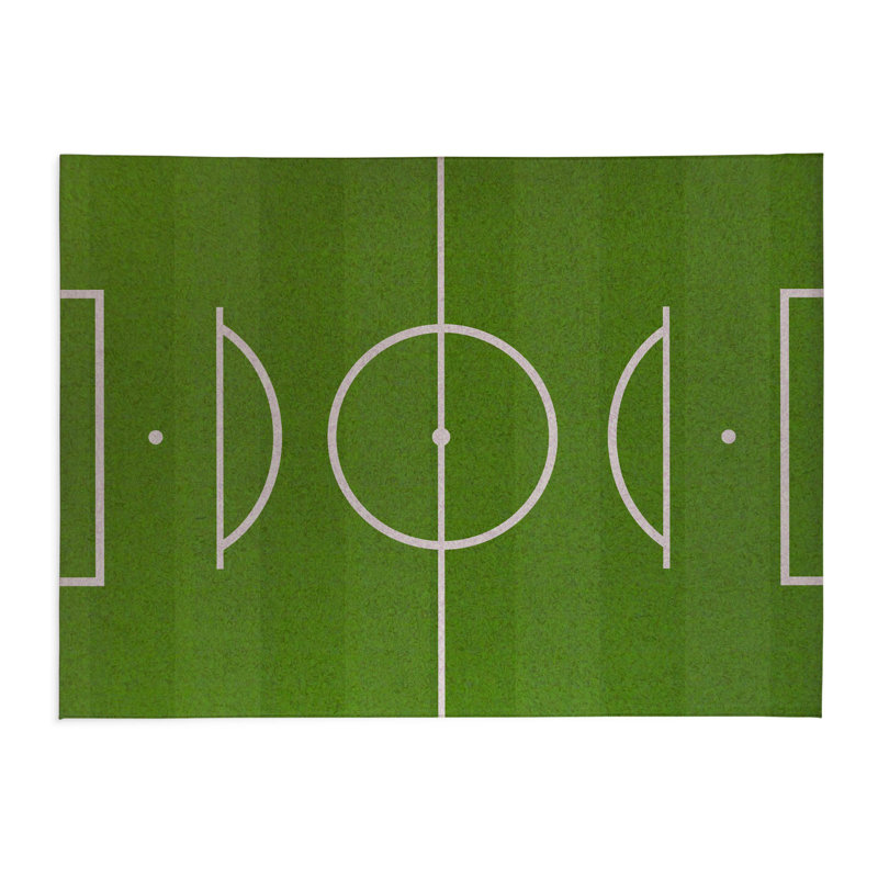 Tapis de cuisine Soccer Field, Vert, Rectangle 5 pi x 7 pi
