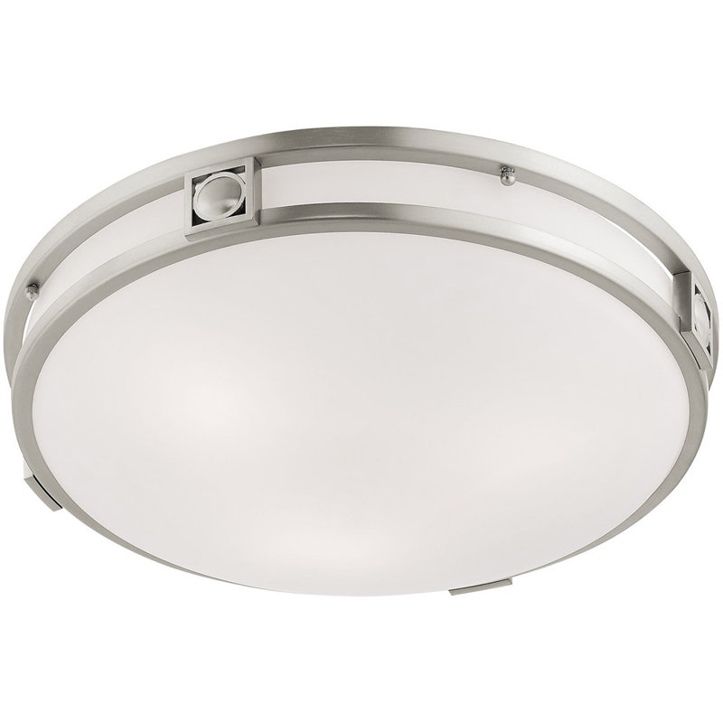 Plafonnier semi-encastré Reseta, Nickel brossé