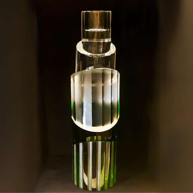 All' Eden Candlestick, Clear/Green
