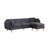 86.5"W Fabric Sectional Sofa Chaise