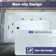 60" X 32" Alcove Acrylic Rectangular Whirlpool Heated Jetted Tub With Drain & Overflow