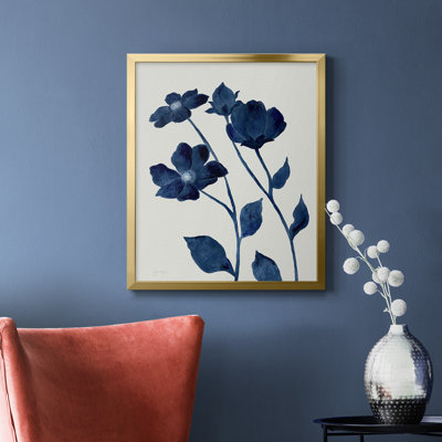 Indigo Bloom I Premium Framed Canvas - Ready to Hang