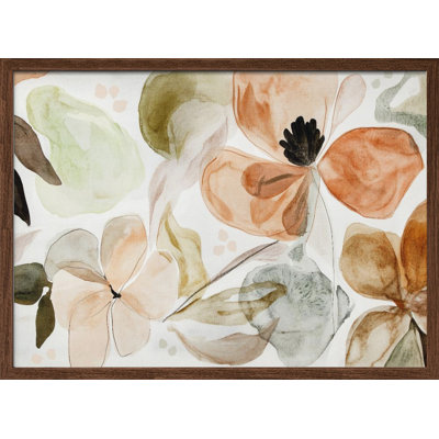"Earthybloomno6", art mural texturé encadré