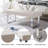 Cemal Modern Ottoman Bench with Mermaid Dining Chairs-1140226969