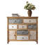 Commode d'appoint en bois avec 7 tiroirs et 2 armoires
