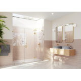 Stellar 76.75 in. x 78 in. Fully Frameless 3 Panel Inline Hinge Shower Door