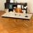 Nordic Vintage Rectangular Dining Table Metal Base Dining Table-100510754-100510755