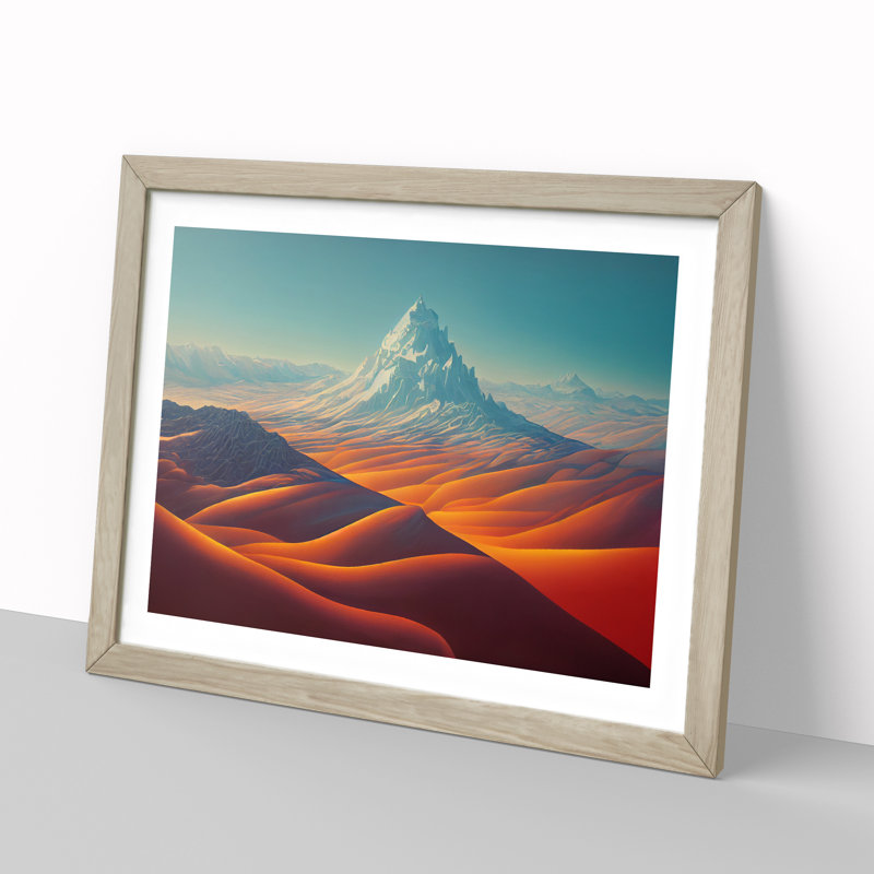 Miraculous Mountain Landscape - Framed Print, 25cm H x 34cm W, Oak Framed