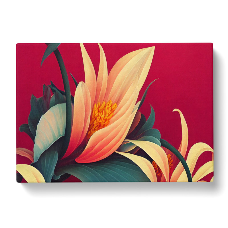 Beaming Flowers Deco - Wrapped Canvas, 50cm H x 76cm W x 3cm D