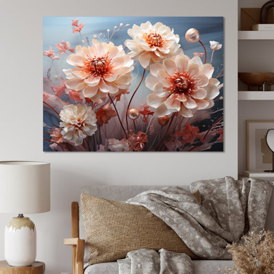 Fleurs délicates sur fond de fleurs - impressions sur toile de fleurs