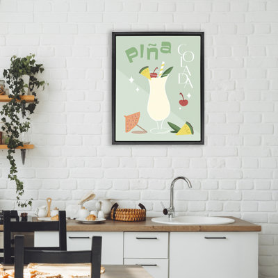 Pina Colada Minimalism Floating Frame, design by ANNA QUACH