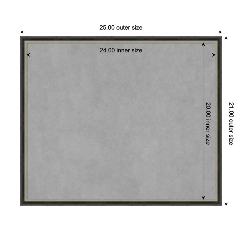 Tableau magnétique magnétique en métal, H 21 po x l 25 po