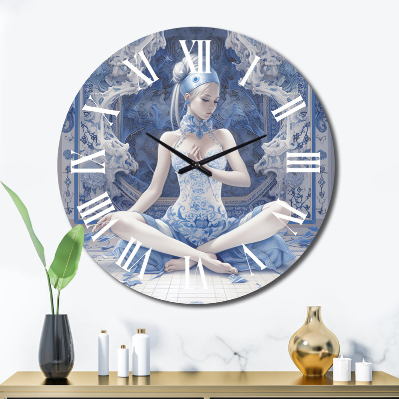 Horloge murale de yoga Yogini, Très grand