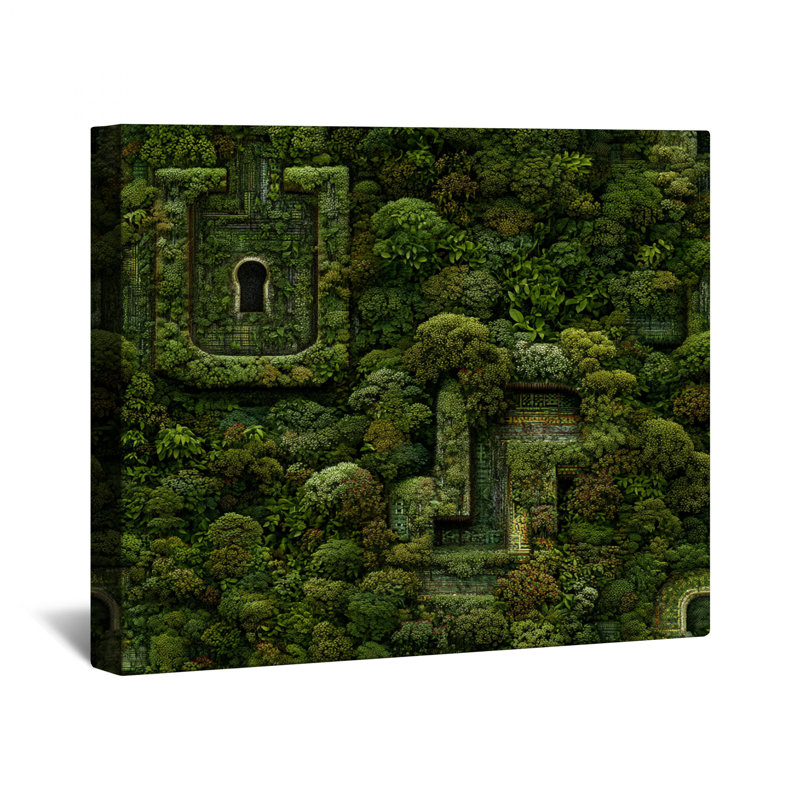 Toile tendue sur toile Jungle - Décoration murale nature en plusieurs tailles, 12 x 12 inches