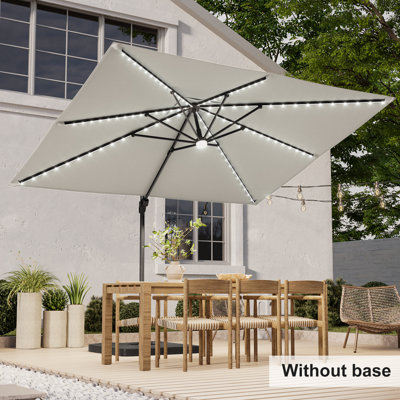 Sonceria 138'' x 108'' Rectangular Lighted Cantilever Umbrella