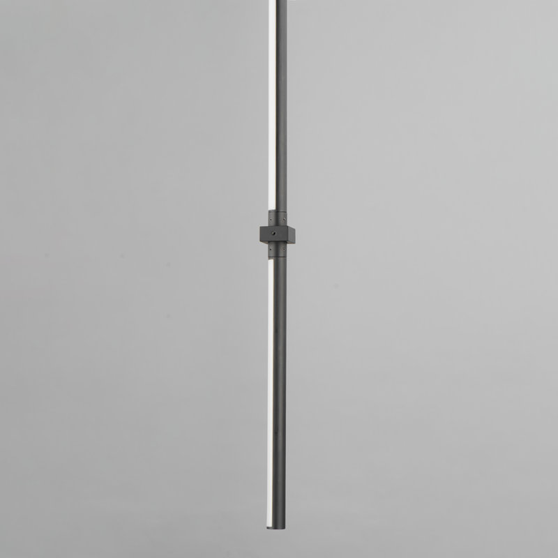 Luminaire suspendu cylindrique simple à DEL 3 lumières Katushka, Noir