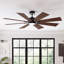 Ventilateur de plafond 72" à 8 pales avec télécommande et éclairage, débit d'air élevé jusqu'à 7800 CFM, moteur CC silencieux à 6 vitesses réversibles, pales double face, kit d'éclairage à intensité variable 3CCT inclus-1866438290