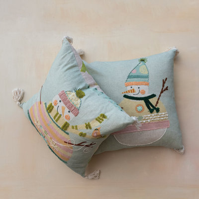Cotton Square Throw Pillow Cover & Insert
