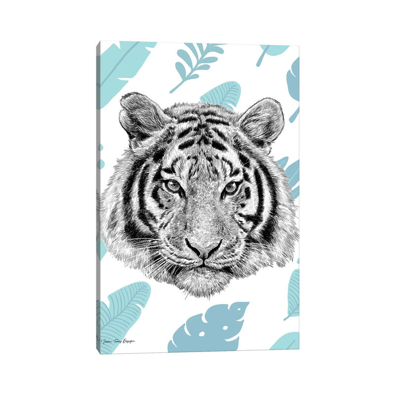 Tropical Tiger by Seven Trees Design - Wrapped Canvas Gallery-Wrapped Canvas Giclée, 30.48cm H x 20.32cm W
