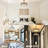 22 Inch Black Drum Chandelier, Industrial Pendant Light for Kitchen Island Dining Room