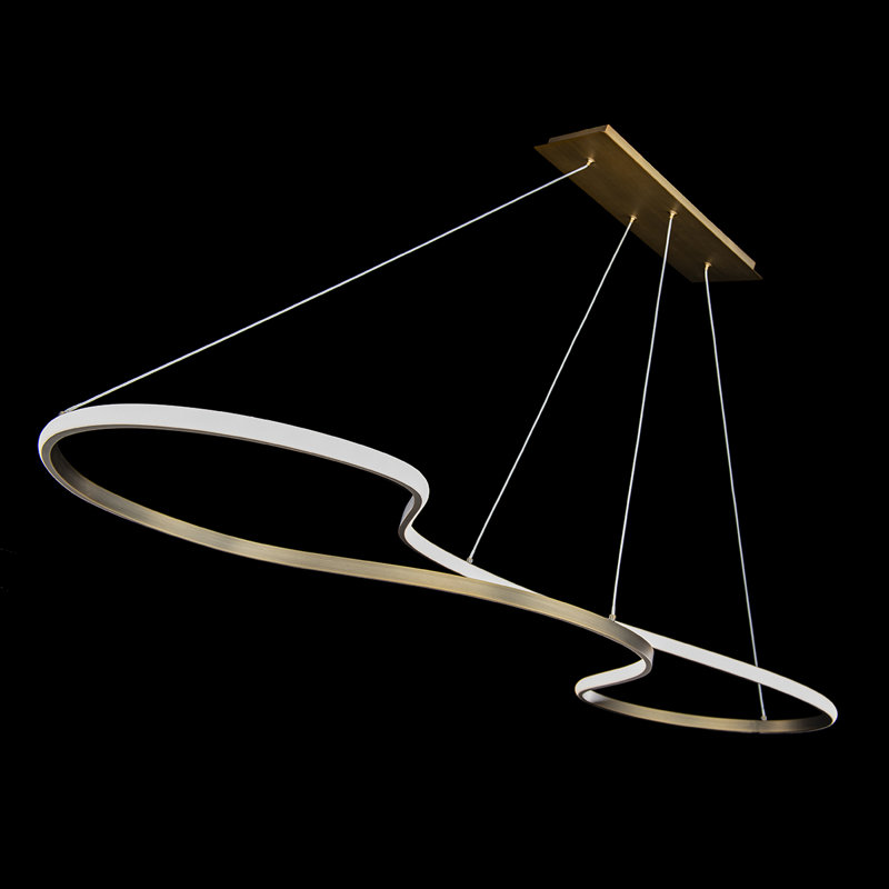 Marques 1 - Light LED Pendant, Aged Brass
