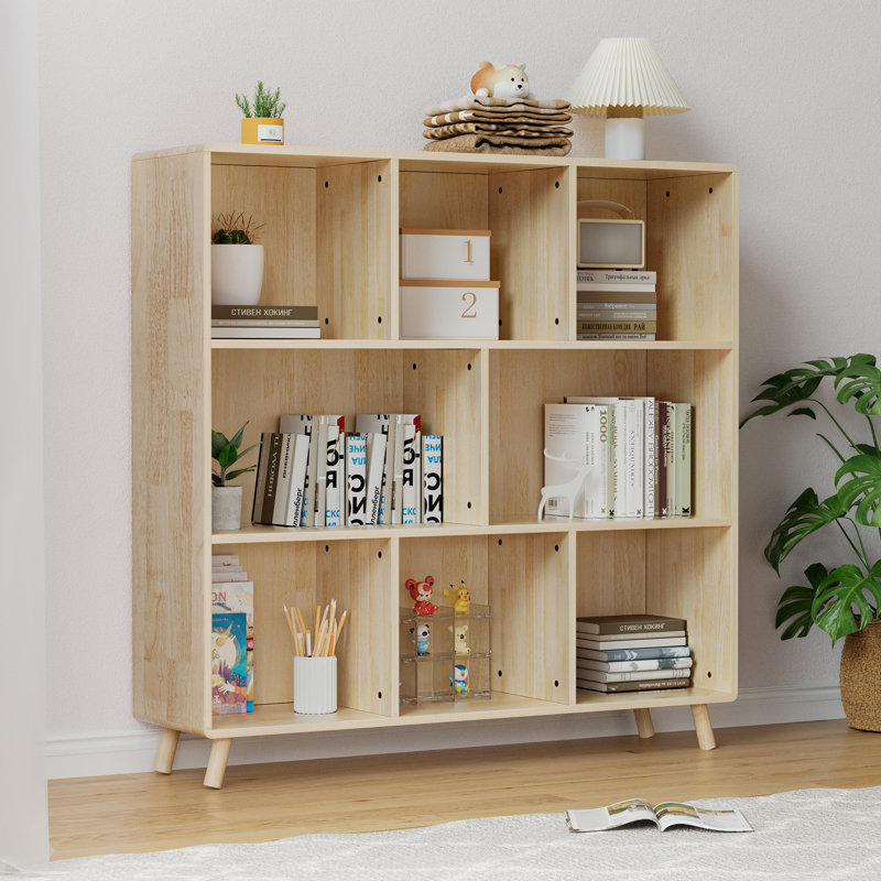 8 bibliothèques en bois de pin, tablettes fixes, conception verticale, utilisation croisée, dossier solide pour armoire de rangement stable, chambre de bébé et vestibule, panneaux de résistance industrielle, assemblage facile