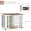 Dog Crate Furniture with Lockable Door for Large Dogs - White