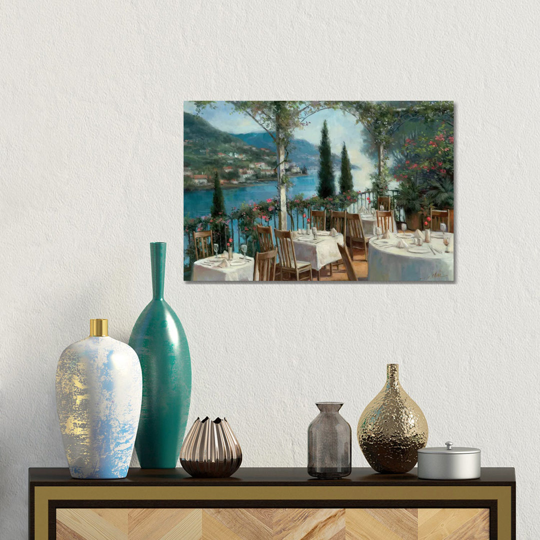 Amalfi Terrace von T.C. Chiu - Galerie-verpackte Leinwand Giclée